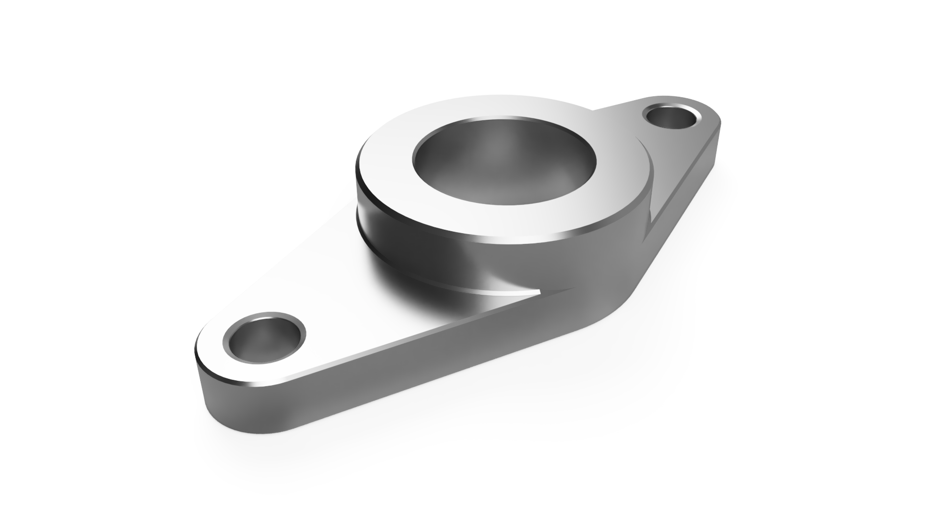obráběná CNC součást, 3D model